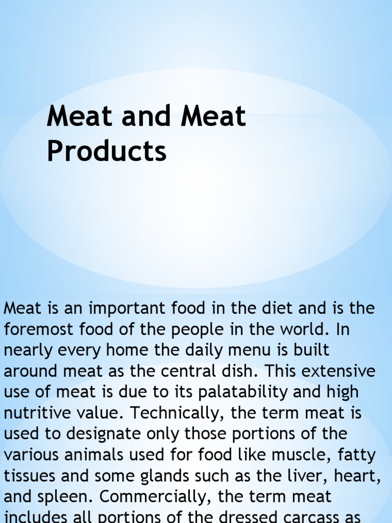 Meat and Meat Products PDF