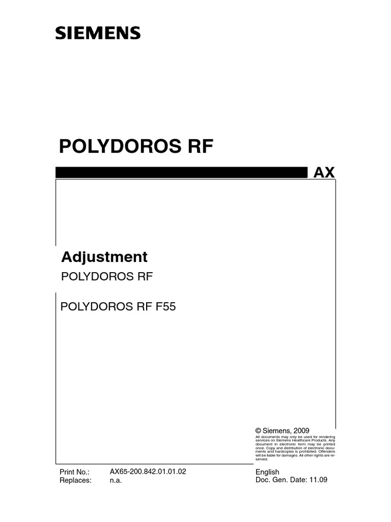 Polydoros RF - Ajustment | PDF