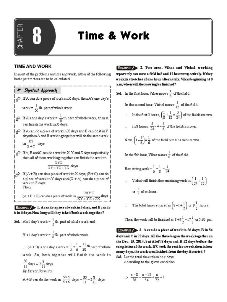 Time and work pdf