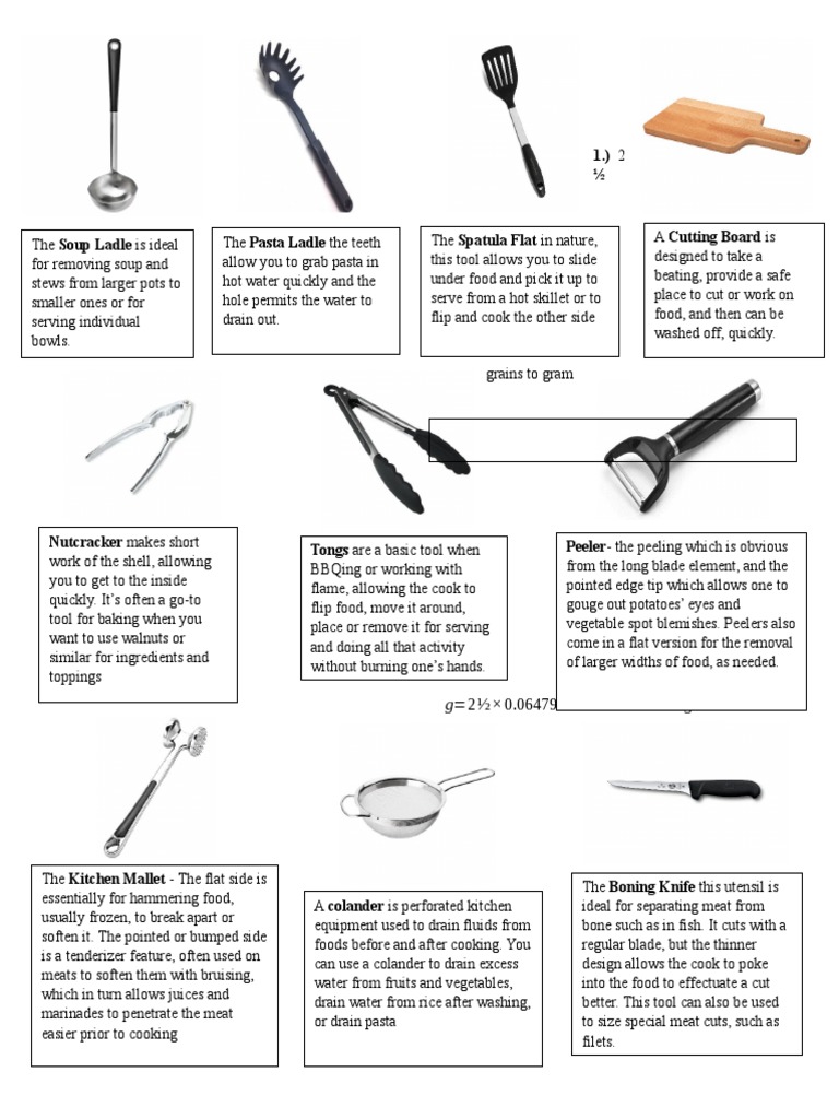 Essential Kitchen Tools and Conversions | PDF