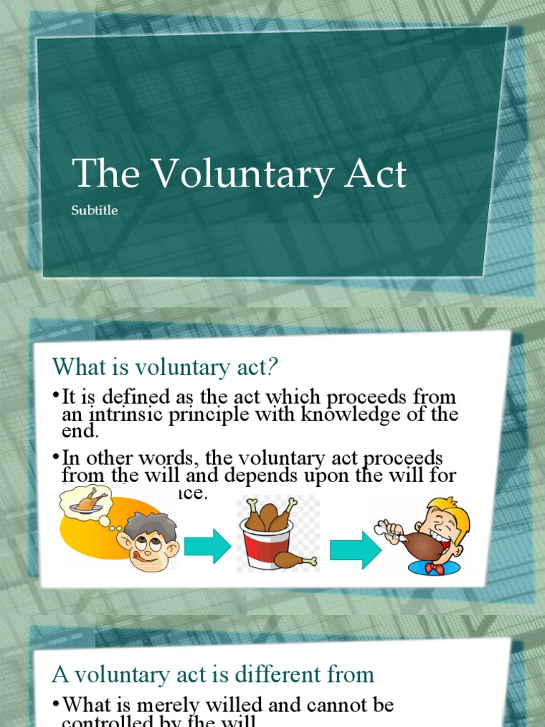 The Voluntary Act | PDF