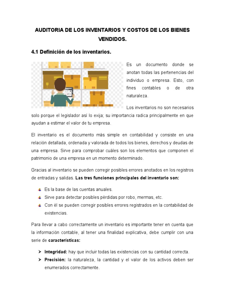 Auditoría de Inventarios y Costos | PDF | Contabilidad | Inventario