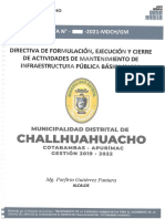 Directiva de Mantenimiento Challhua