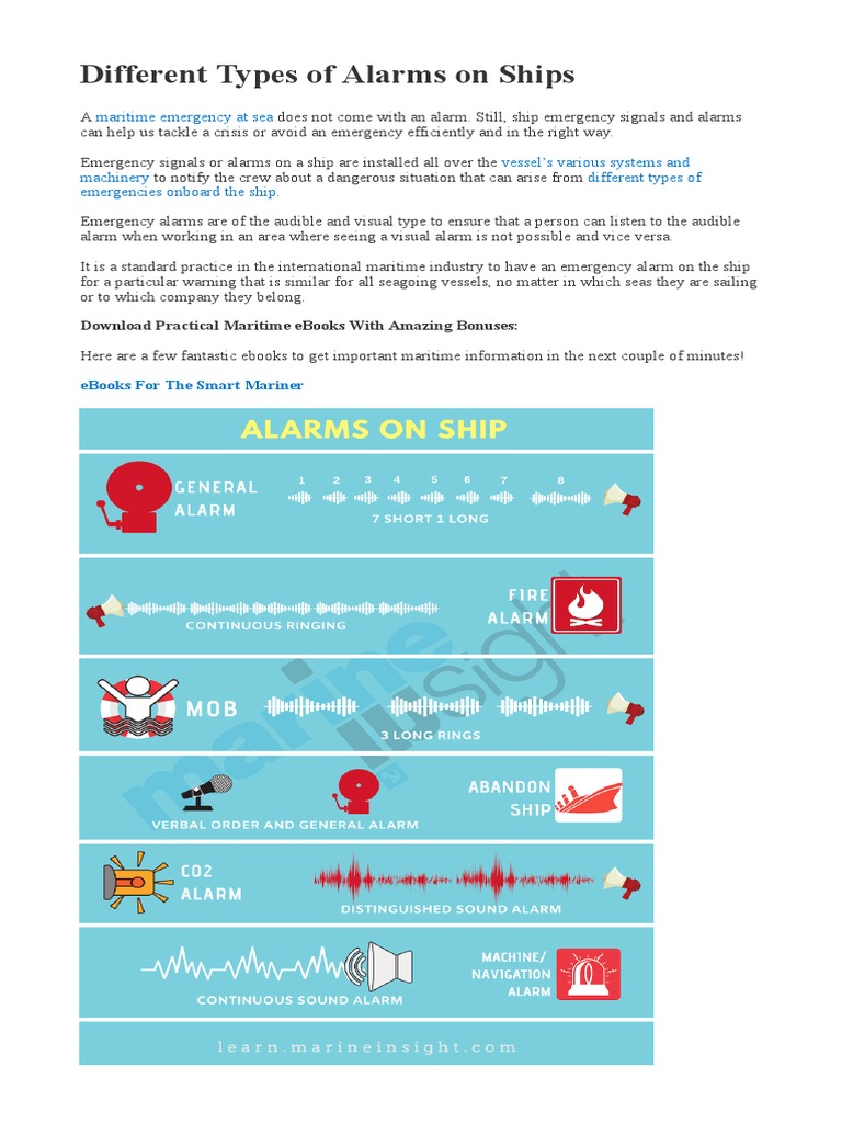 Different Types of Alarms On Ships PDF