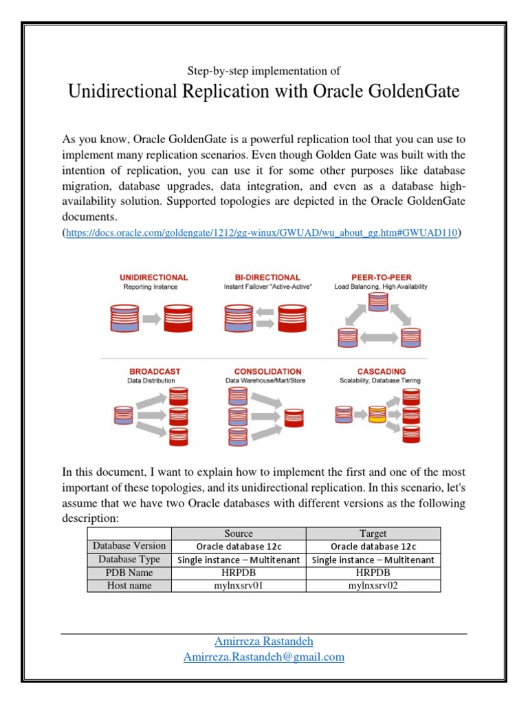 Unidirectional Replication with GoldenGate | PDF | Databases ...
