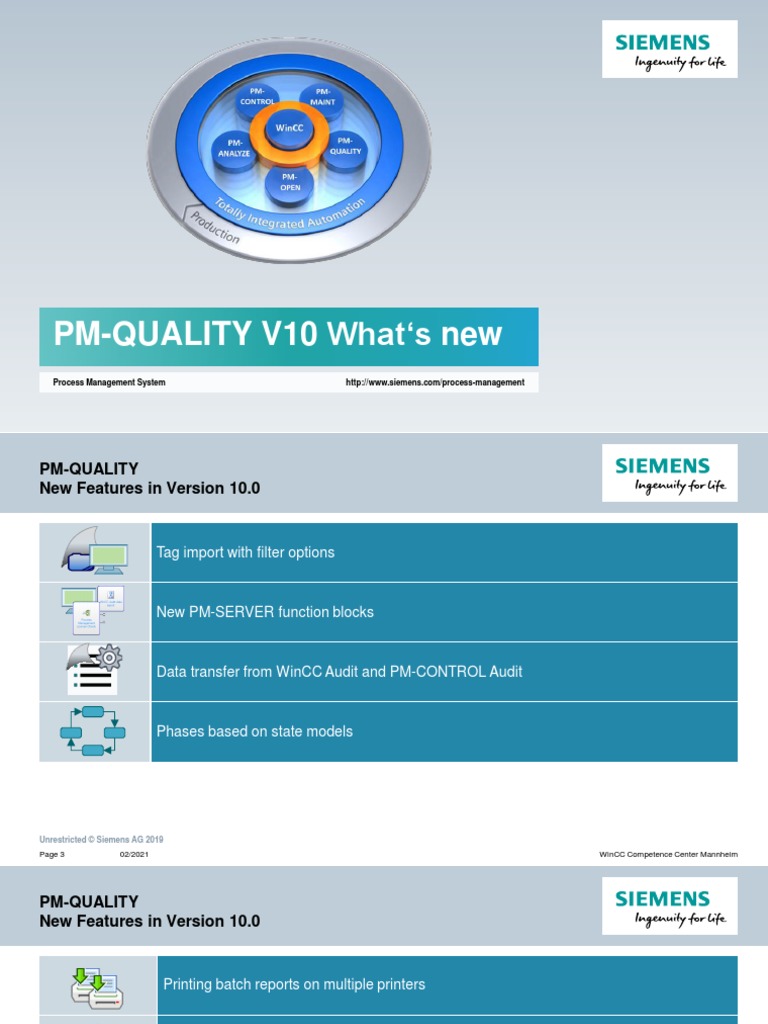 PM-QUALITY V10 Features Overview | PDF