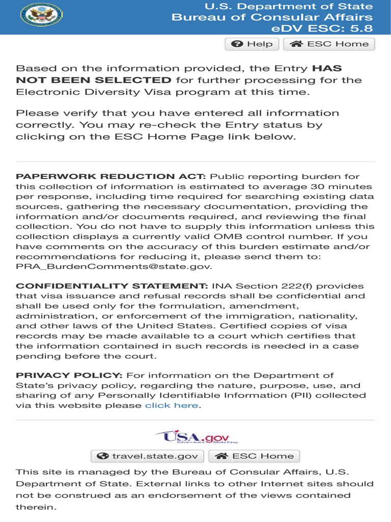 Entrant Status Check Web Site PDF