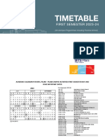 Timetable 10 Aug 2023