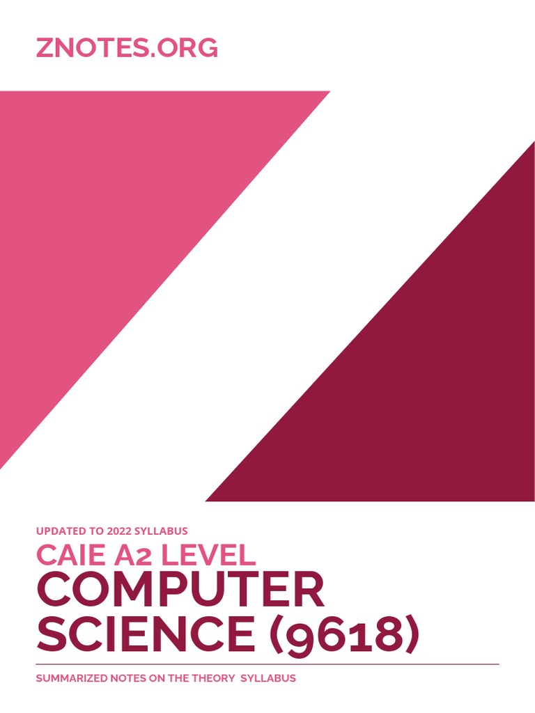 A2 Computer Science 9618 Notes Summary | PDF