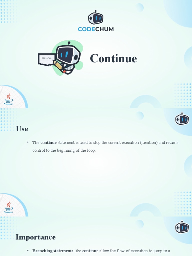 Understanding the 'Continue' Statement | PDF