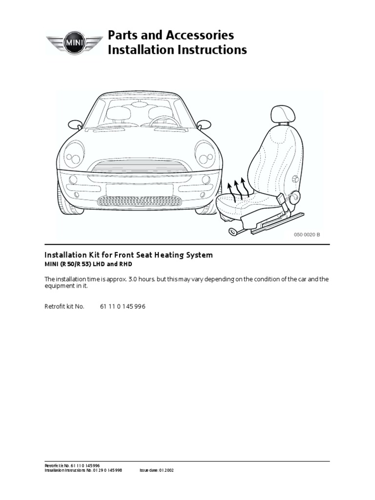 Mini R53 Sitzheizung Nachrüsten