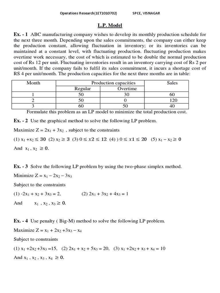 Linear Programming | PDF