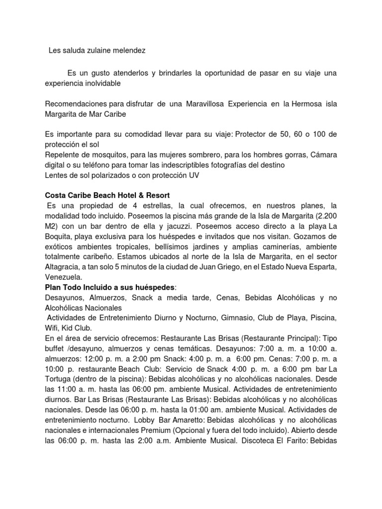 Viaje Isla Margarita PDF