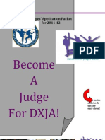 Become A Judge For DXJA!: Judges' Application Packet For 2011-12