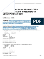Shelly Cashman Series Microsoft Office 365 and Access 2016 Introductory 1st Edition Pratt Test Bank Download