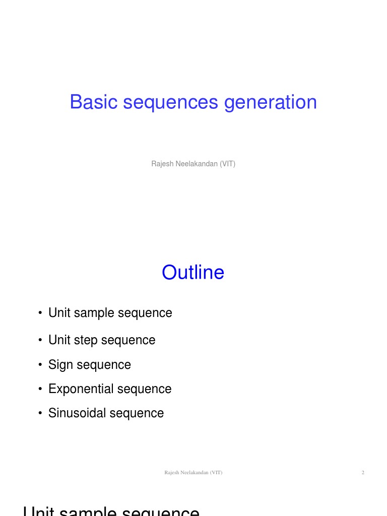 Basic Sequences Generation PDF