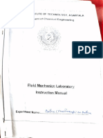 Flow Through Orifice Fluid Mechanics Laboratory