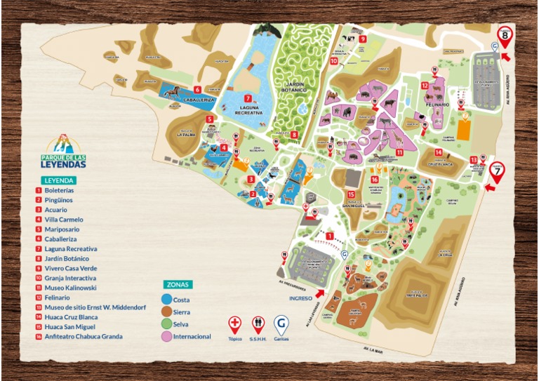 Mapa Del PARQUE de Las Leyendas | PDF