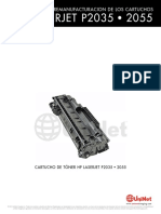 HP P2035 2055 Reman Span Cartucho CE505A