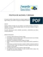 Politica de Alcohol y Drogas