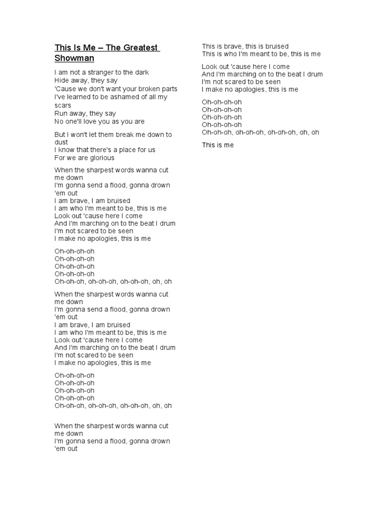 This is me lyrics pdf