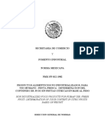 NMX-FF-012-1982, Fruta Fresca-Determinación Del Contenido de Jugo en Frutas Cítricas en Base Al Peso