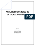ANÁLISIS SOCIOLÓGICO DE LA EDUCACIÓN EN CHILE Parte Andrea