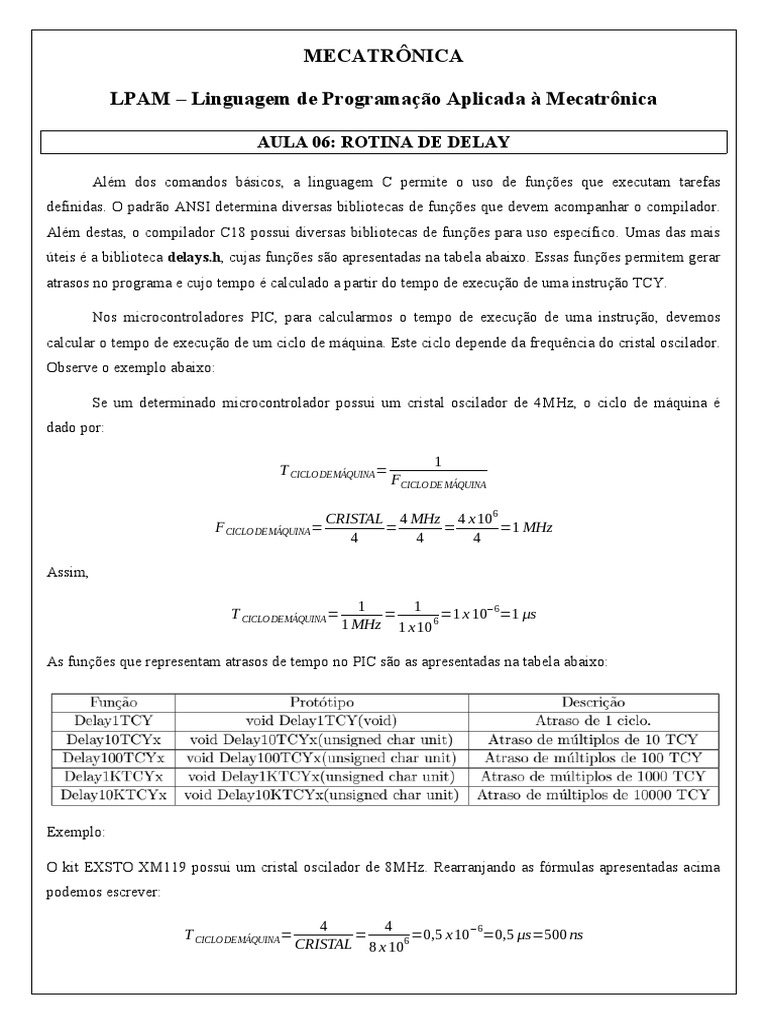 LPAM - Aula 06 | PDF