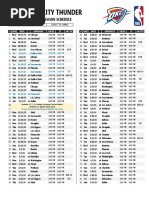 2023-24 OKC Thunder Schedule