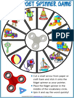 Toys Vocabulary Esl Printable Fidget Spinner Game For Kids