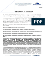 Acta de Control de Confianza: Yo, VARGAS ESPINOZA JEREMY GILMAR Portador/a de La Cédula de Ciudadanía #0202212072