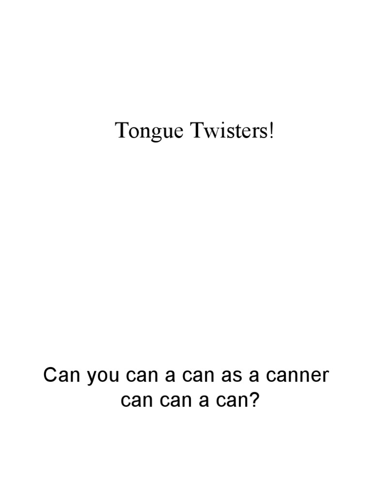 Tongue Twisters! PDF