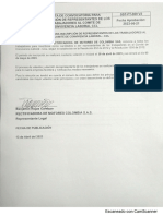 Acta de Convocatoria para Inscripción de Representantes de Los Trabajadores Al Comite de Convivencia Laboral