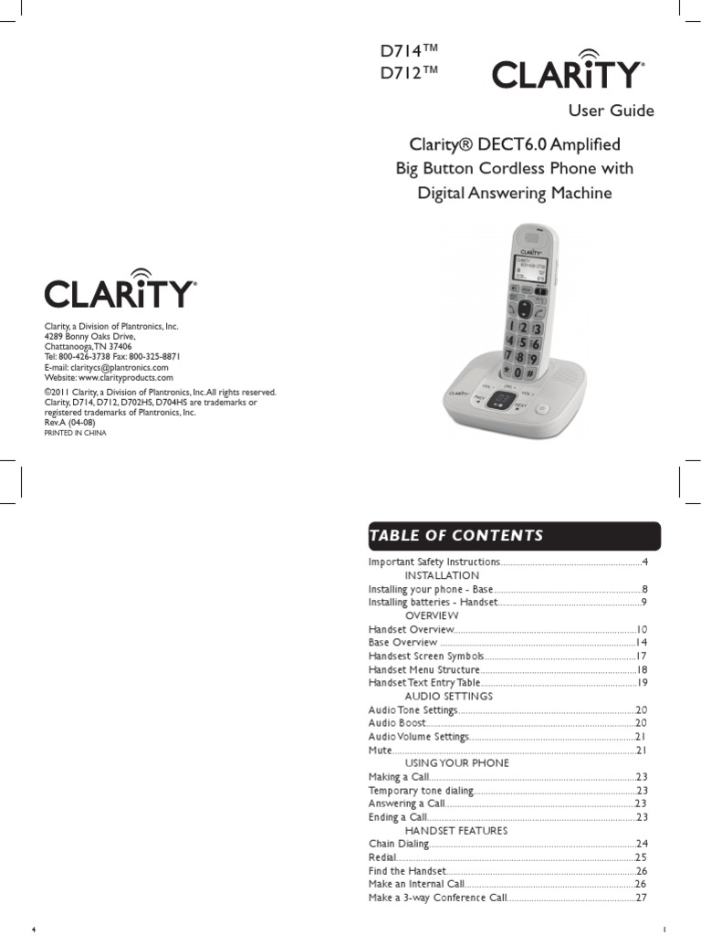 clarity-d714-manual-pdf-telephone-power-supply