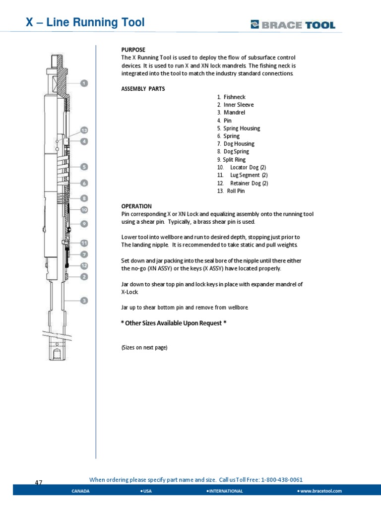 X Line Running Tool Overview | PDF