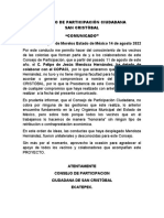 Comunicado Consejo de Participaciã - N Ciudadana