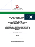 Contraloria, Operacion y Mantenimiento de Camaras