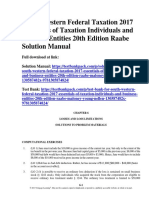 South-Western Federal Taxation 2017 Essentials of Taxation Individuals and Business Entities 20th Edition Raabe Solutions Manual Download