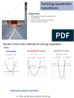 Lesson 8 - Solving Quadratics All Methods (Students)