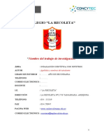 Estructura Informe DE INDAGACIÓN CIENTÍFICA (CON HIPÓTESIS)