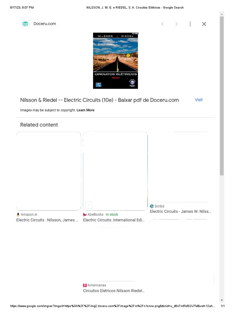 Visit Electric Circuits Nilsson, James Electric Circuits