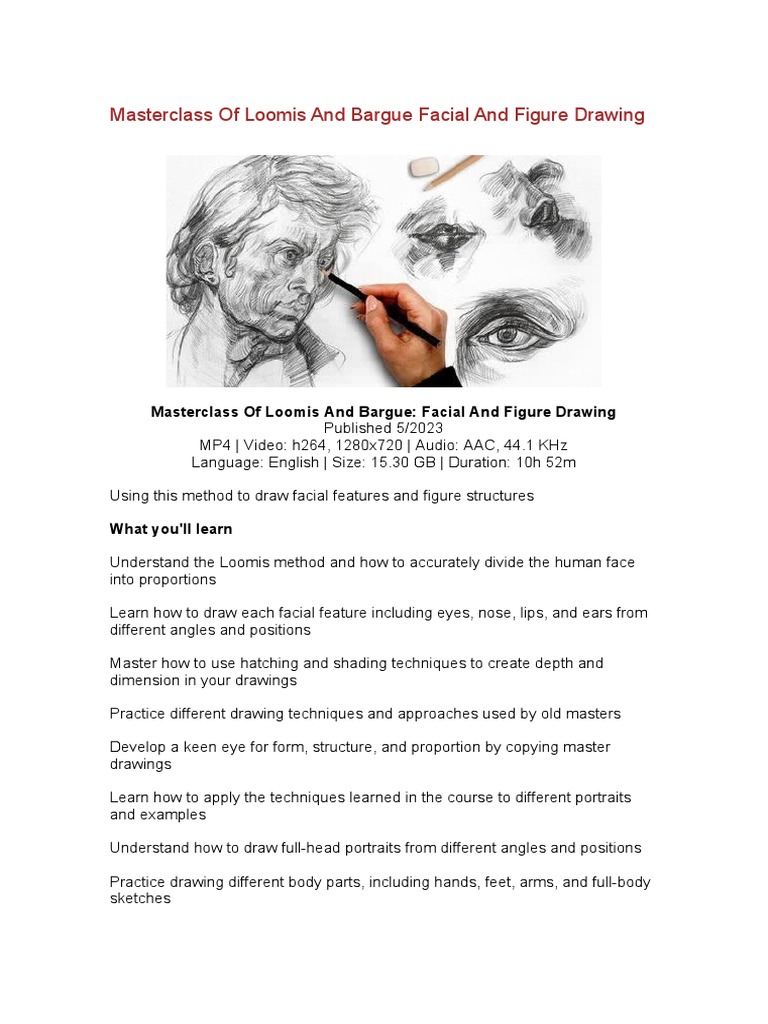 Loomis & Bargue Figure Drawing Masterclass | PDF | Drawing | Learning