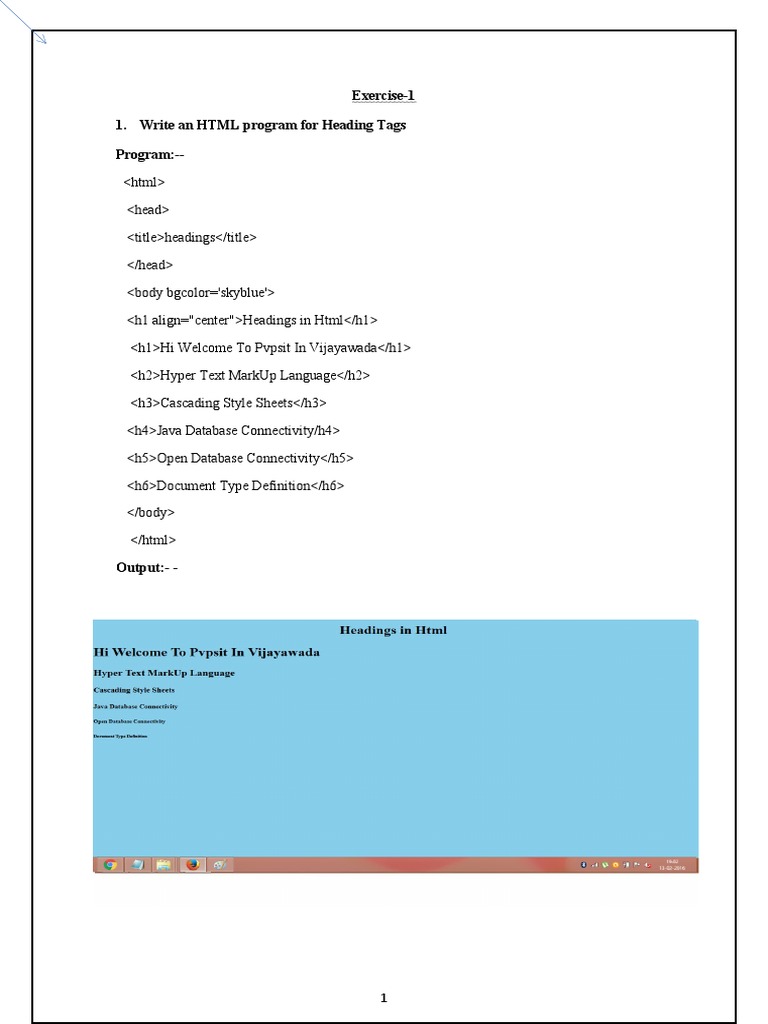 HTML Programs for Web Development | PDF | Technology & Engineering