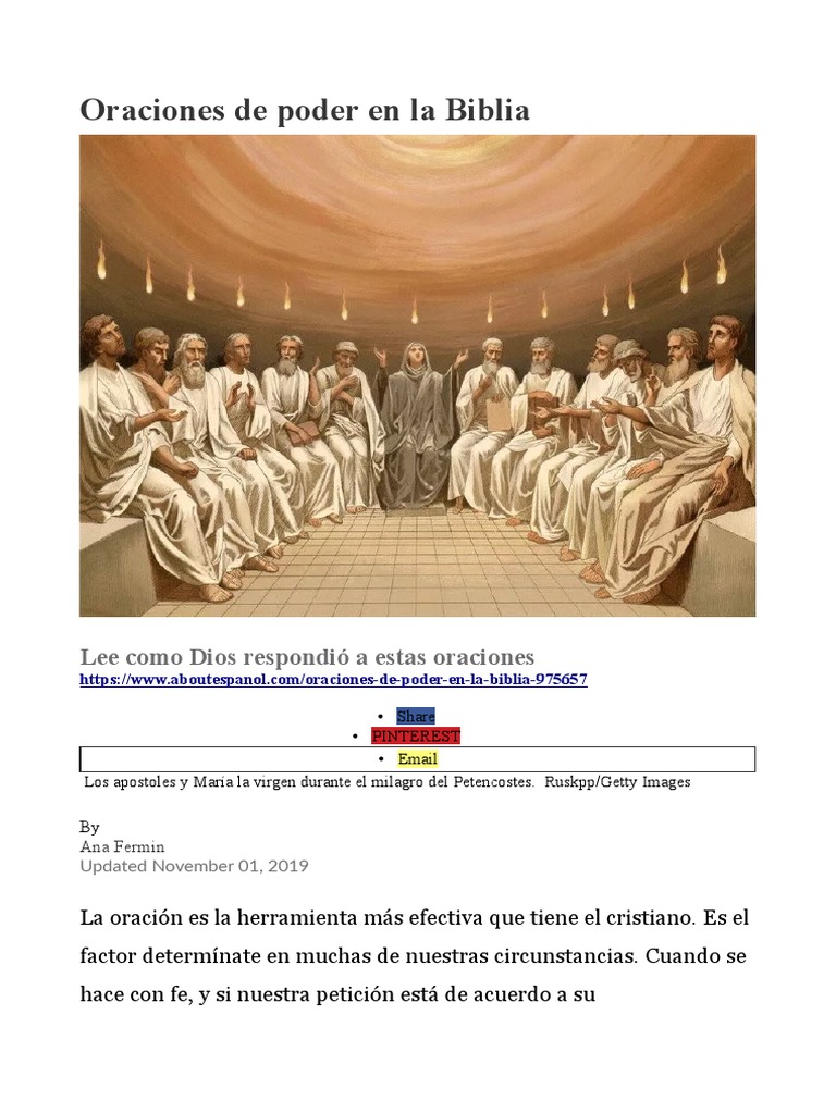 Oraciones de poder en la Biblia PDF