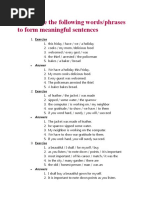 Sentence Rearrangement Exercises | PDF