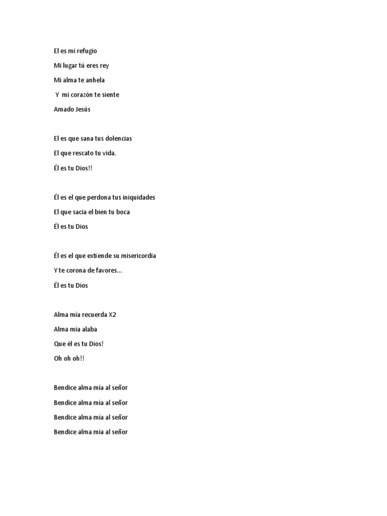 Admirable Alma Mia Letra 2023 | PDF