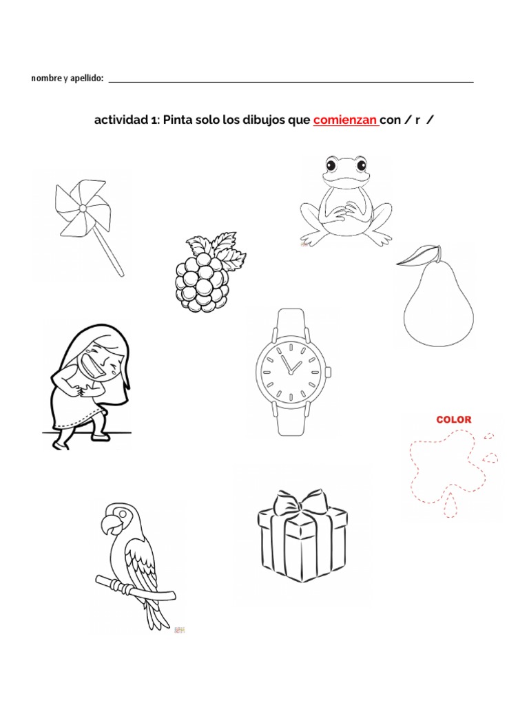 TCF Fonema R Inicial | PDF | Artes del Lenguaje y Comunicación ...