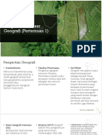 Pengetahuan Dasar Geografi Pertemuan 1