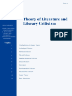 Theory of Literature and Literary Criticism: Group 01