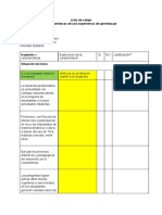 Características Experiencia de Aprendizaje_formato Lista de Cotejo